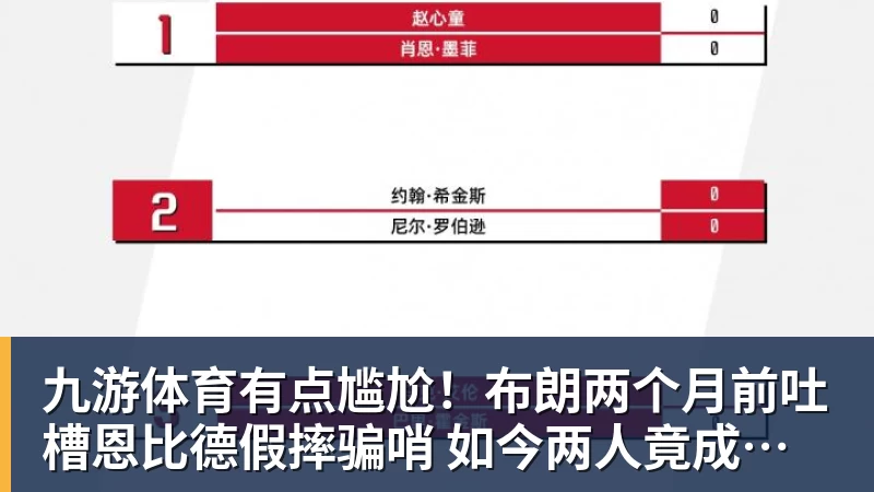 九游体育有点尴尬!布朗两个月前吐槽恩比德假摔骗哨 如今两人竟成为队友