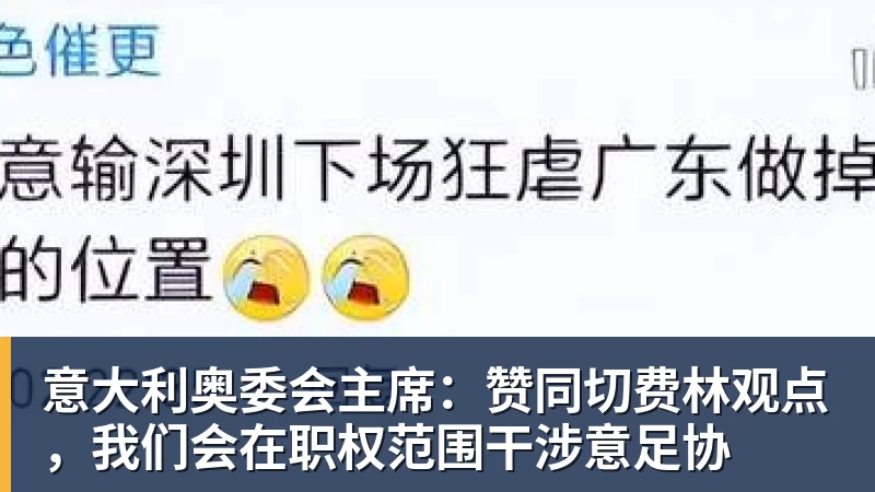 意大利奥委会主席：赞同切费林观点，我们会在职权范围干涉意足协